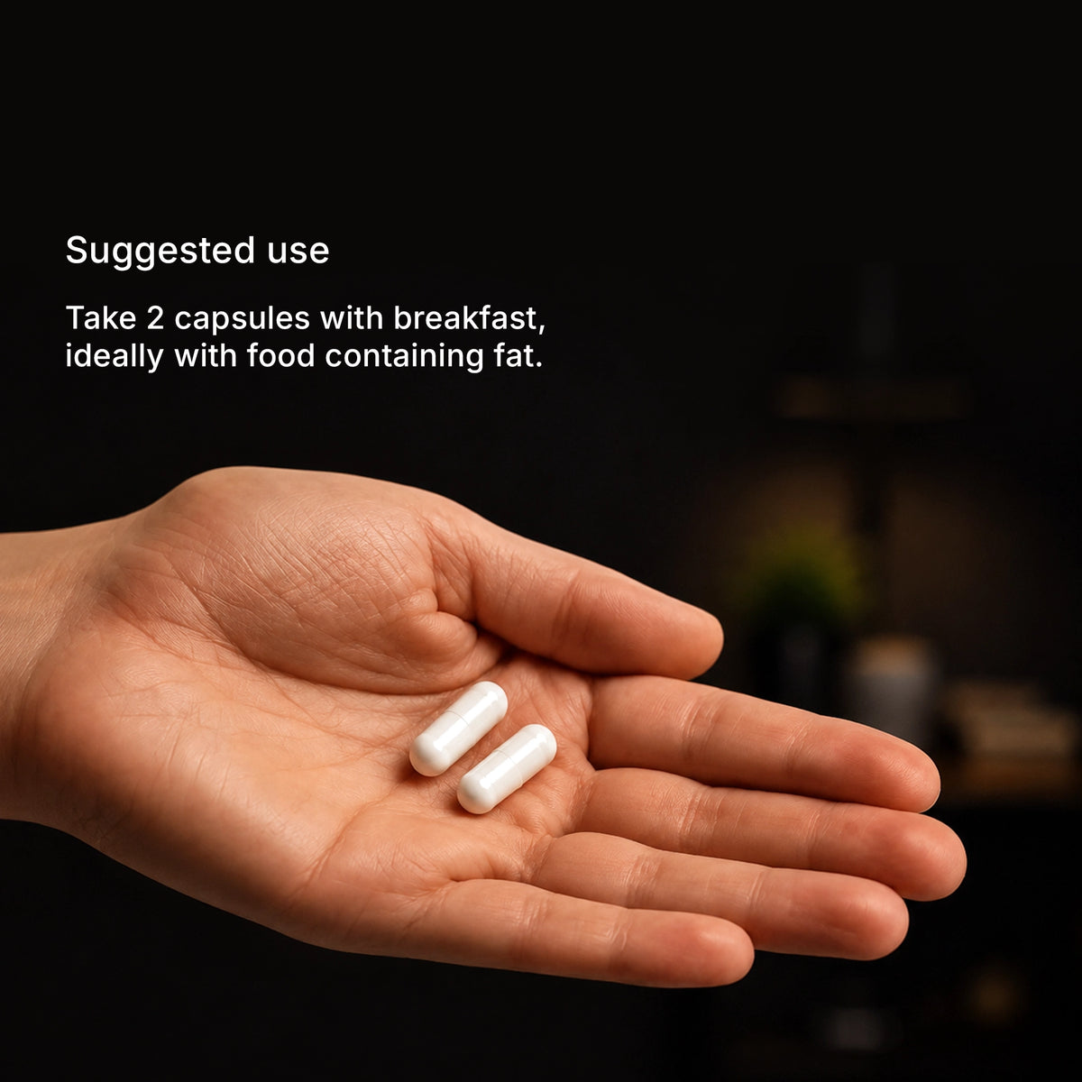How to take Methylate — 2 capsules daily, capsules shown in hand